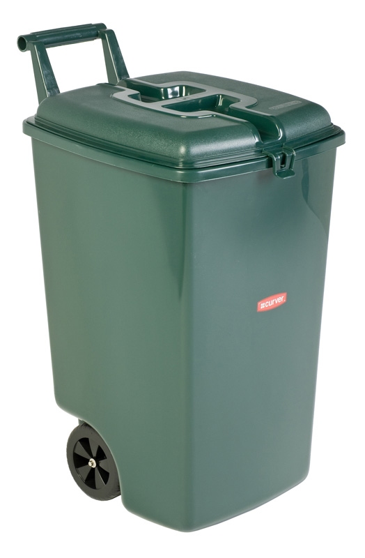 Verrijdbare afvalbak 90 ltr - Uit assortiment groen