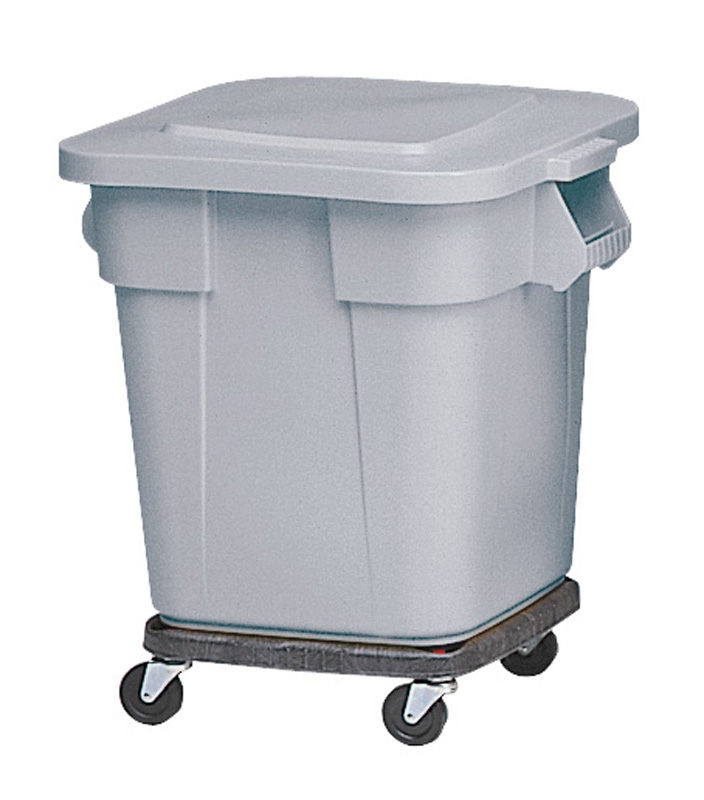 Vierkante Brute container 106 ltr, Rubbermaid grijs