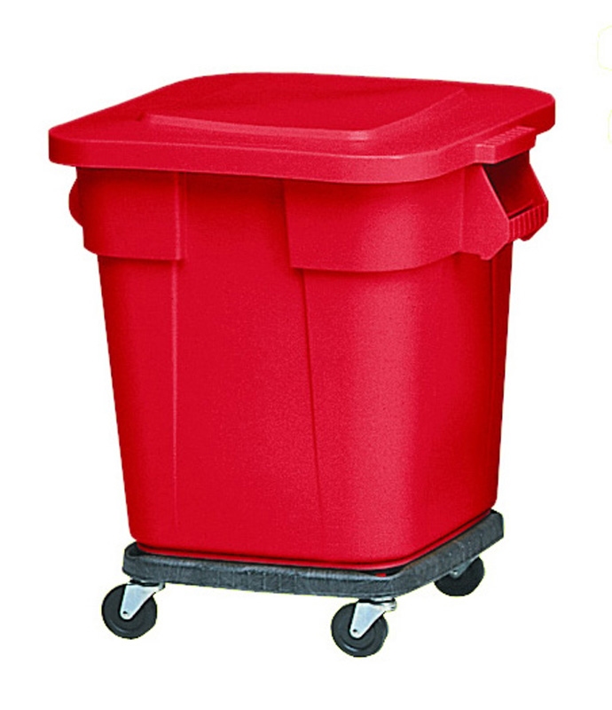 Vierkante Brute container 106 ltr, Rubbermaid rood