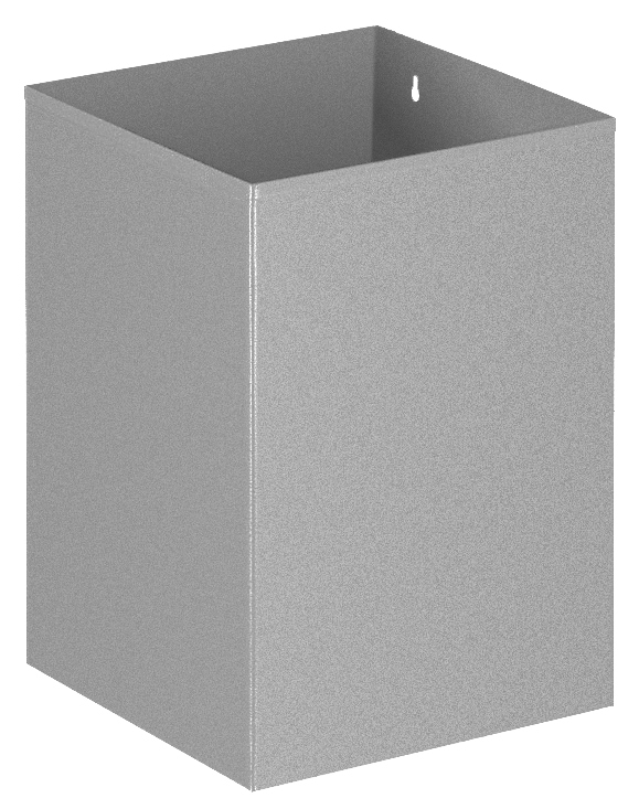 Vierkante papierbak 21 ltr grijs
