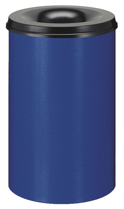 Vlamdovende papierbak 110 ltr blauw, zwart