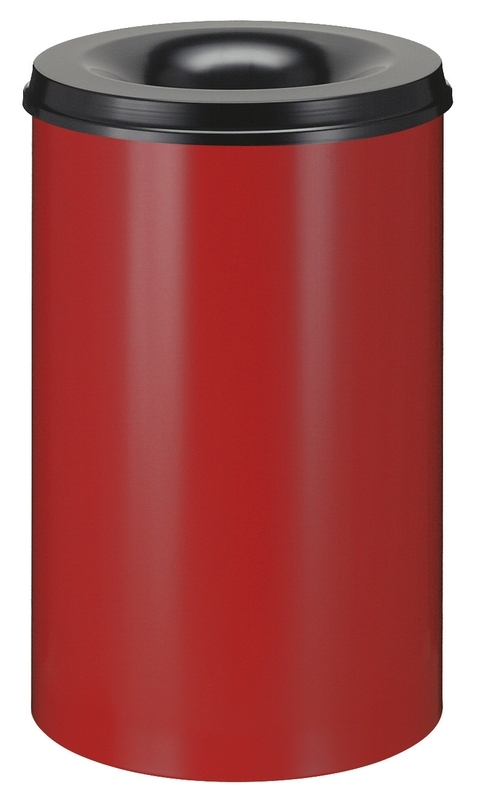 Vlamdovende papierbak 110 ltr rood, zwart