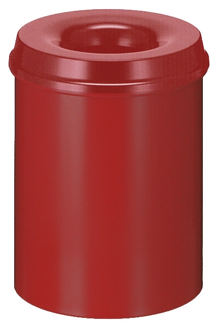 Vlamdovende papierbak 15 ltr rood