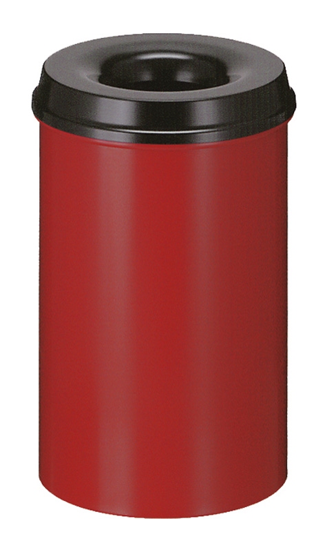 Vlamdovende papierbak 20 ltr rood, zwart