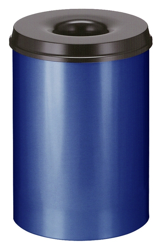 Vlamdovende papierbak 30 ltr blauw, zwart