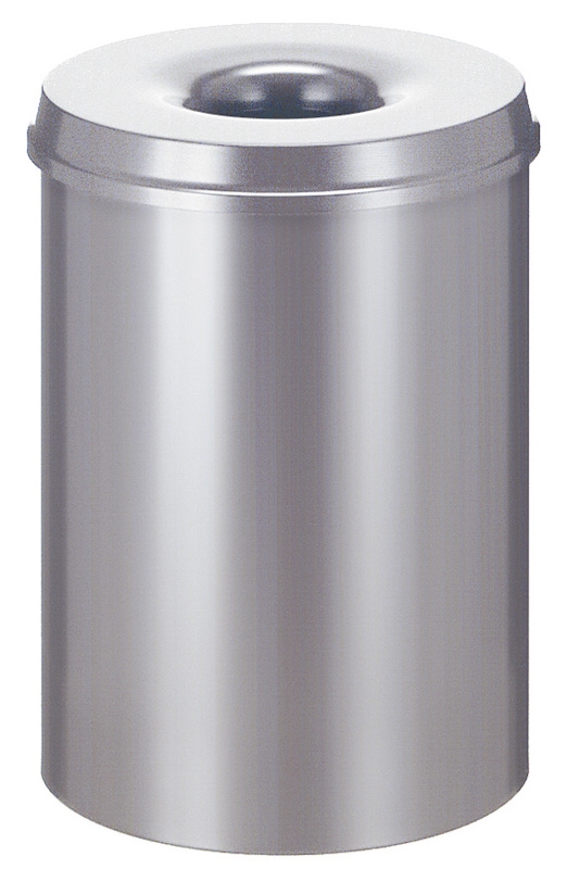 Vlamdovende papierbak 30 ltr zilver