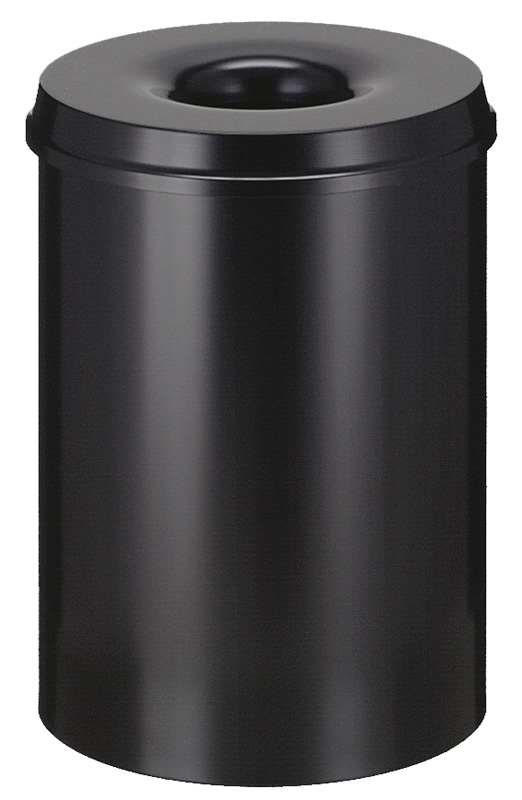 Vlamdovende papierbak 30 ltr zwart