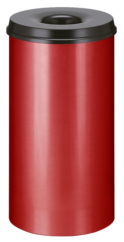 Vlamdovende papierbak 50 ltr rood, zwart