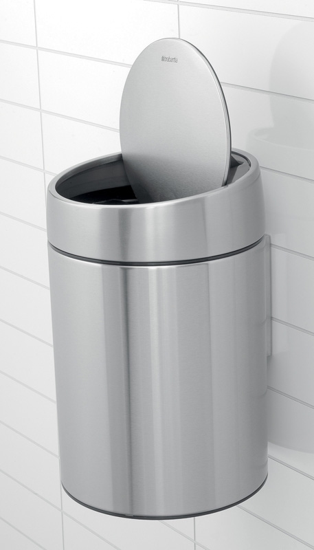 Wandafvalemmer Slide bin, Brabantia mat RVS FPP